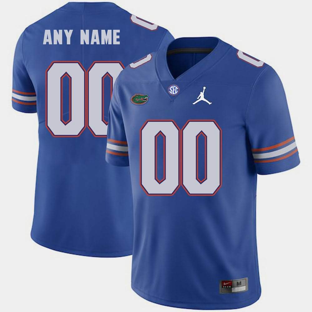 Men's NCAA Florida Gators Customize #00 Stitched Authentic Jordan Brand Royal 2018 Game College Football Jersey ZXD1765XA
